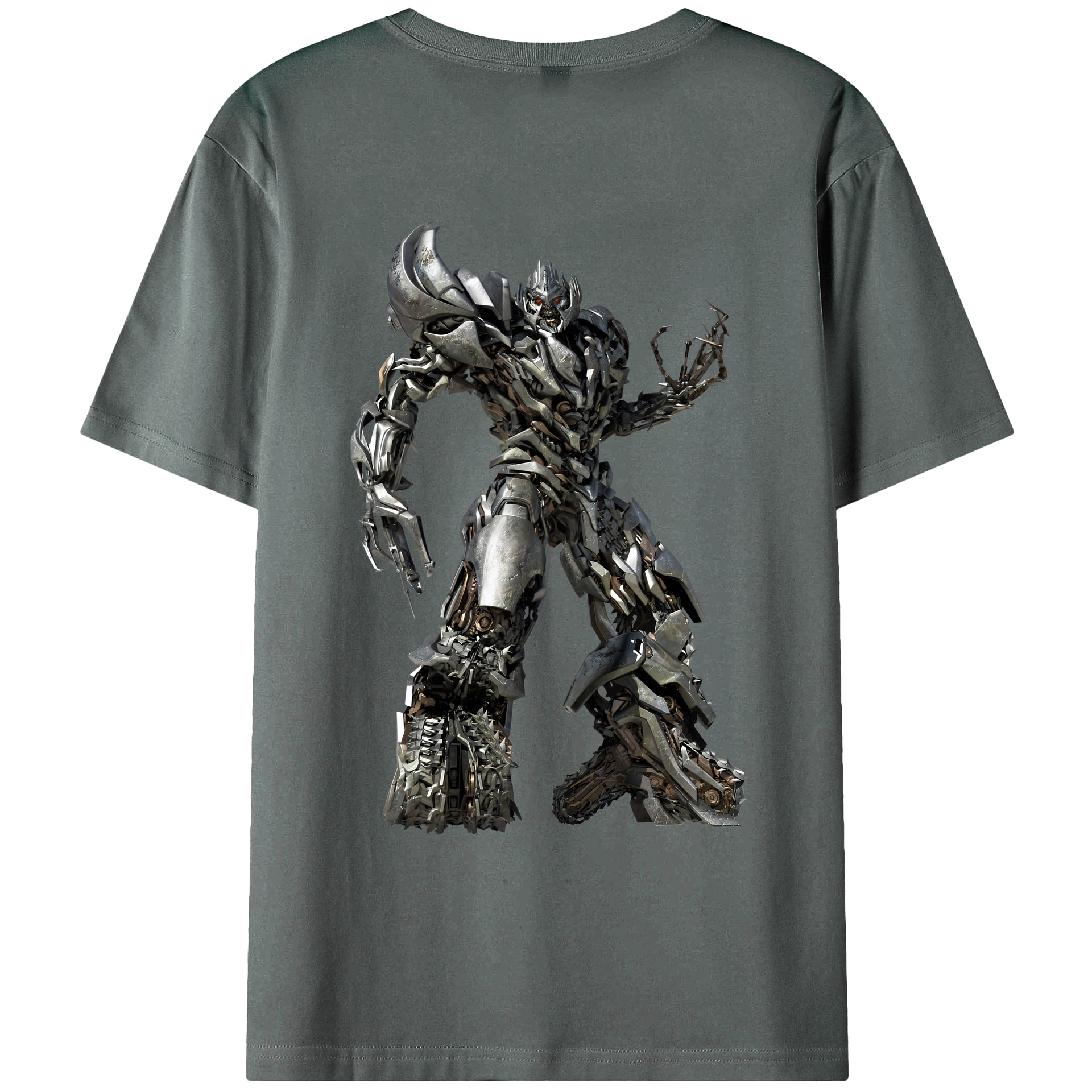 （画像用） Transformers トランスフォーマー 綿100％ メンズ半袖Tシャツ（バックプリント） 通気性